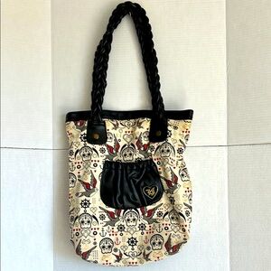 Loungefly Dia De Los Muertos canvas tote bag.
